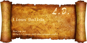 Liess Dalida névjegykártya